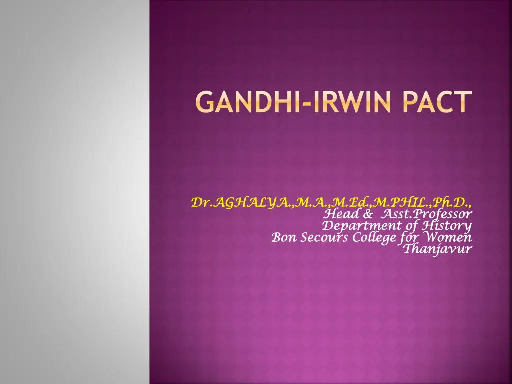 gandhi irwin pact n.w