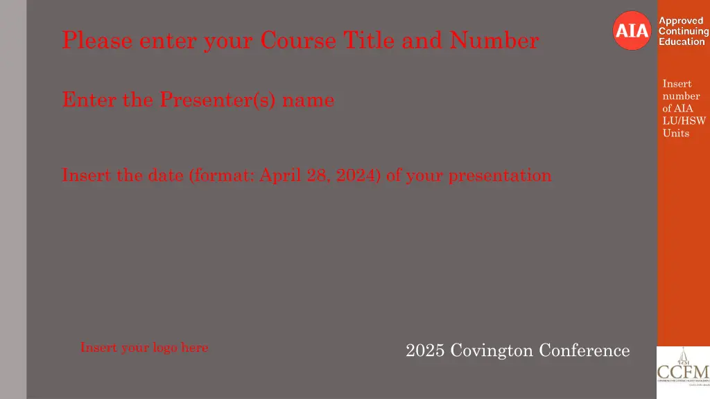 please enter your course title and number n.w