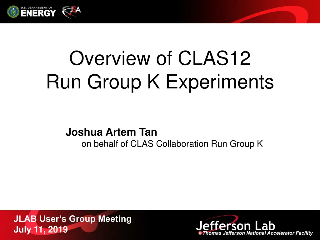 overview of clas12 run group k experiments n.w