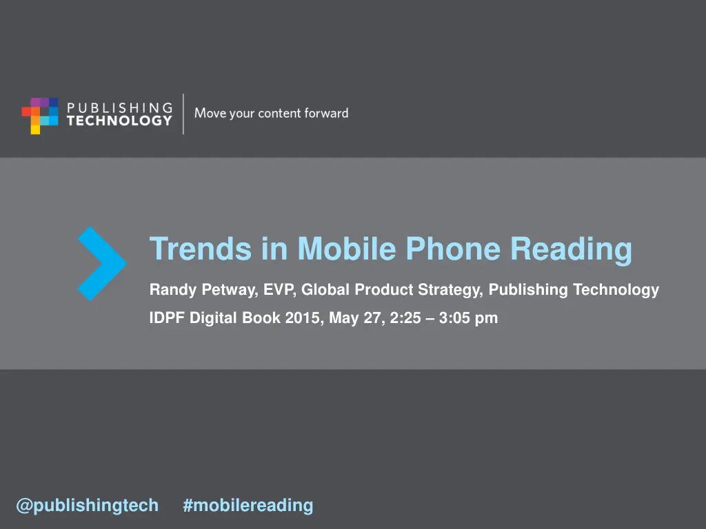 trends in mobile phone reading n.w