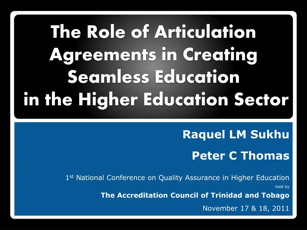 the role of articulation agreements in creating n.w