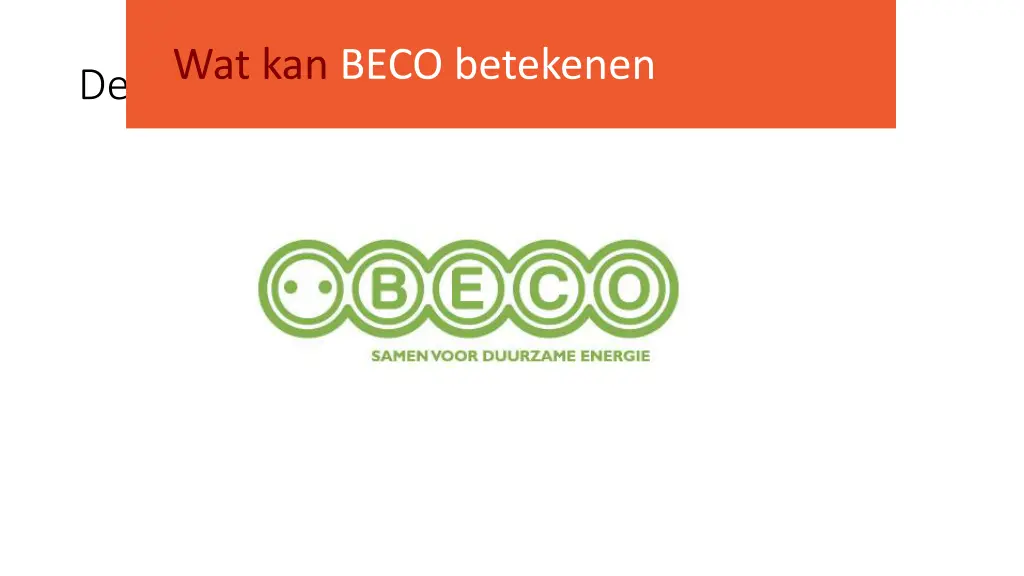 de buurt verkennen wat kan beco betekenen n.w