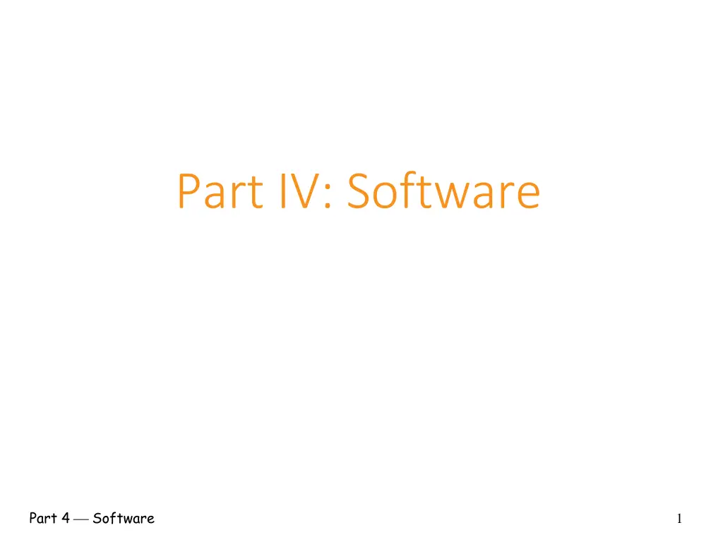 part iv software n.w