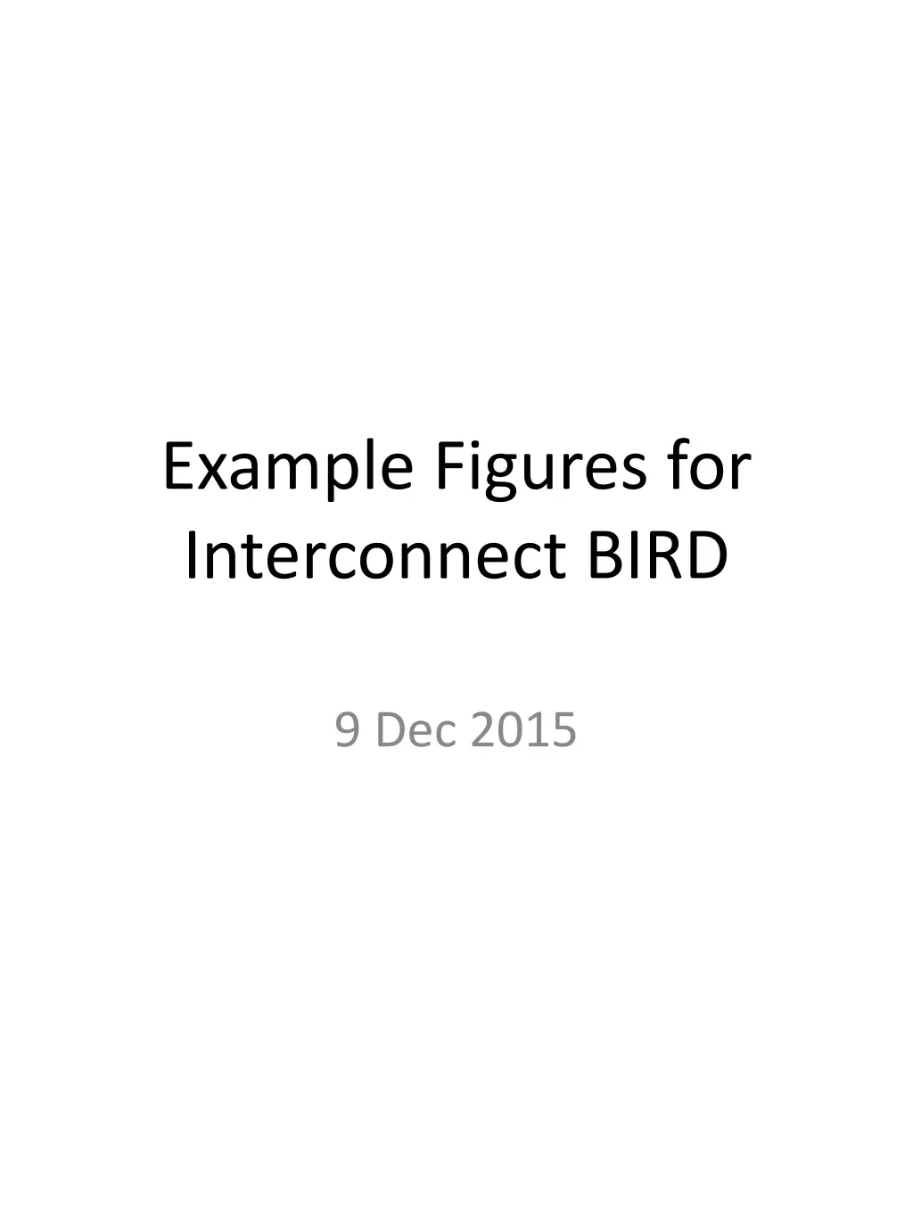 example figures for interconnect bird n.w