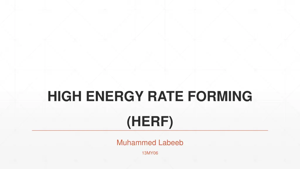 high energy rate forming n.w