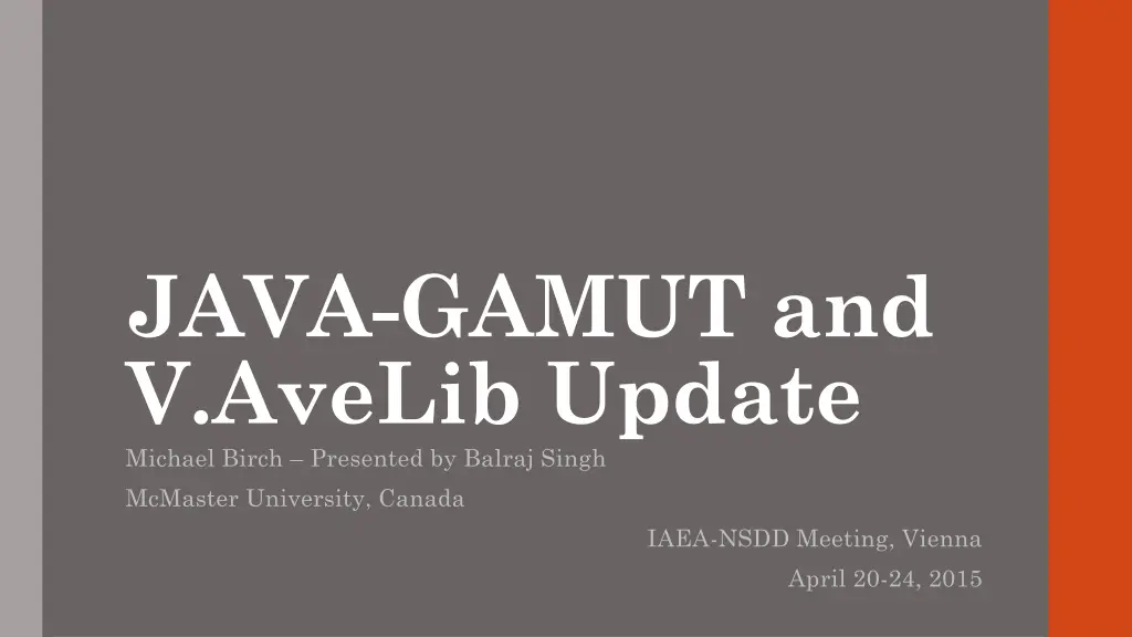java gamut and v avelib update michael birch n.w