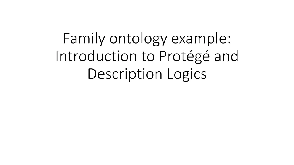 family ontology example introduction to prot n.w