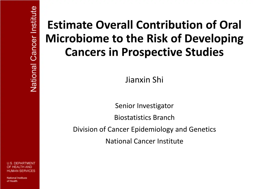 estimate overall contribution of oral microbiome n.w