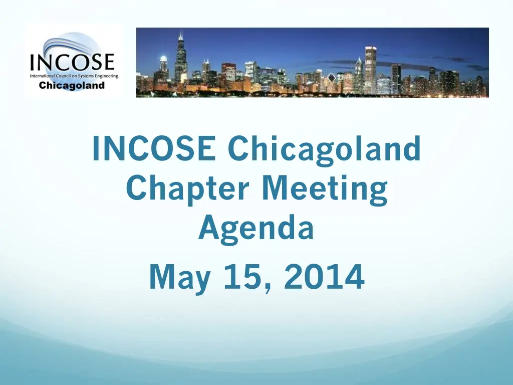 incose chicagoland chapter meeting agenda n.w