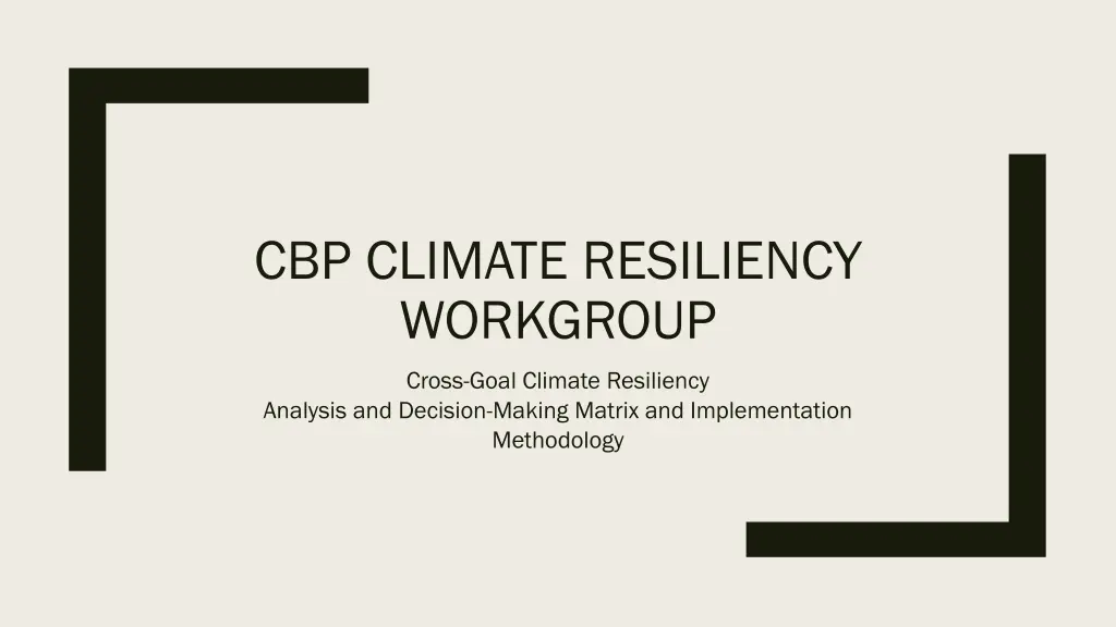 cbp climate resiliency workgroup n.w
