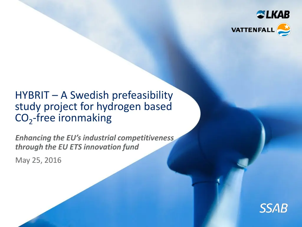 hybrit a swedish prefeasibility study project n.w