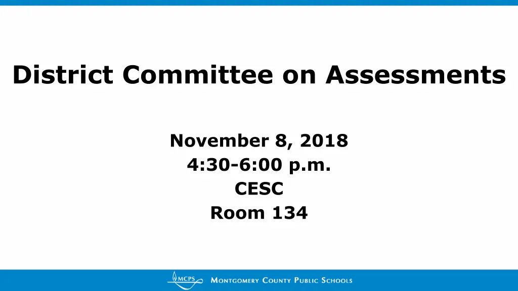 district committee on assessments n.w