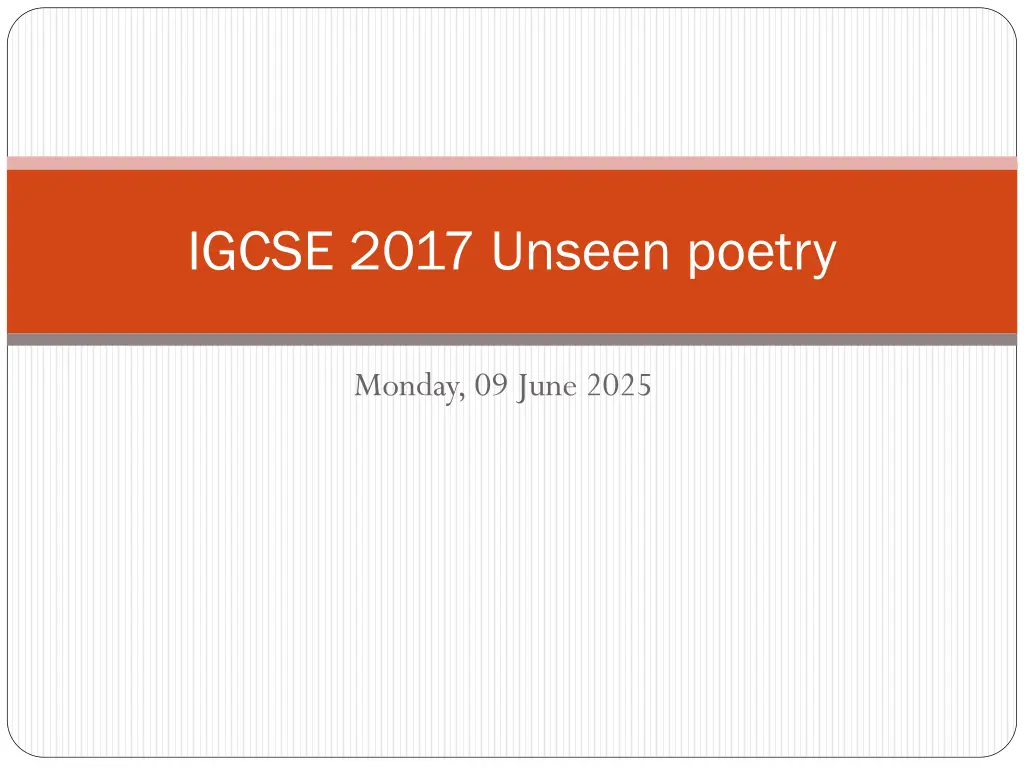 igcse 2017 unseen poetry n.w