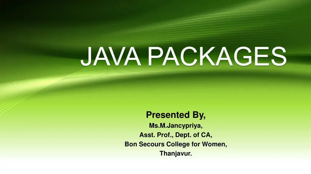 java packages n.w