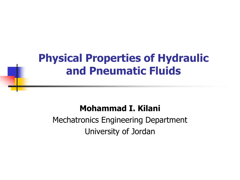 physical properties of hydraulic and pneumatic n.w