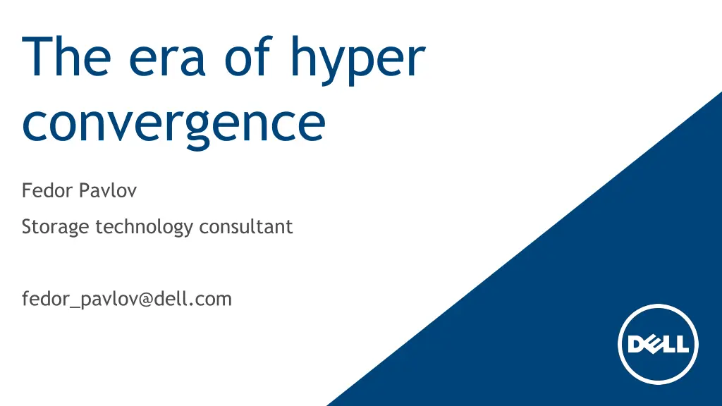 the era of hyper convergence n.w
