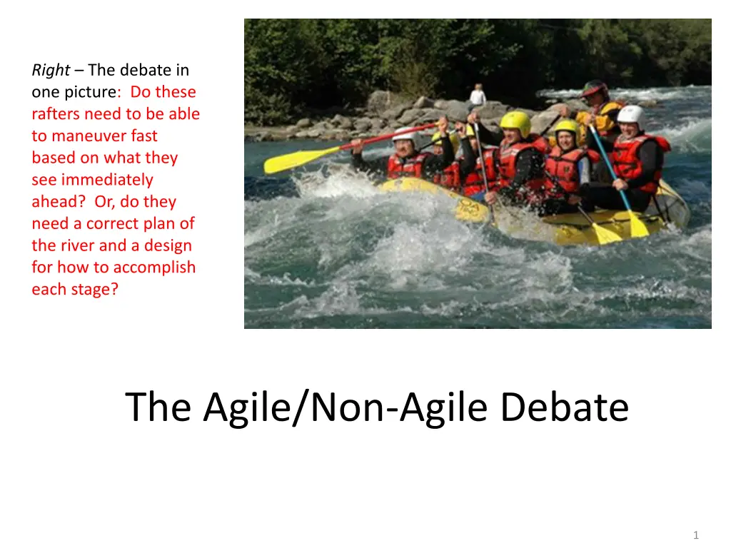 right the debate in one picture do these rafters n.w