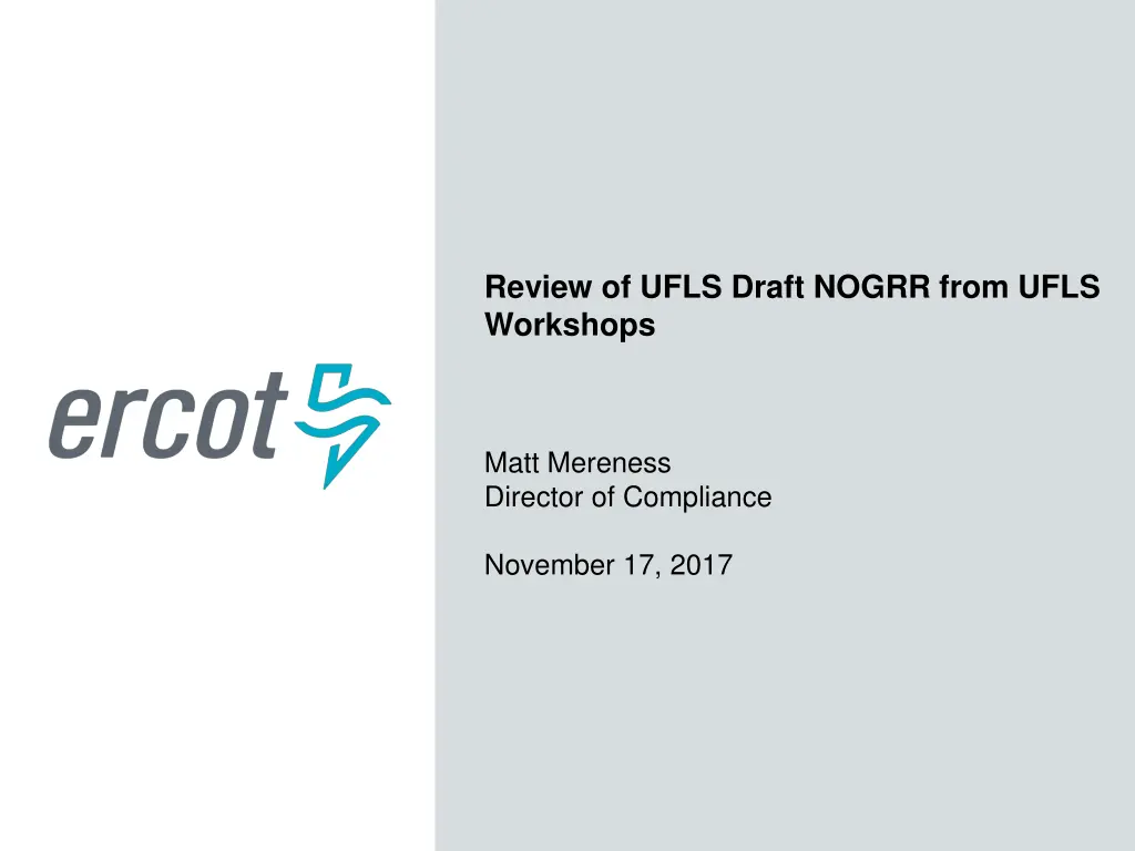 review of ufls draft nogrr from ufls workshops n.w