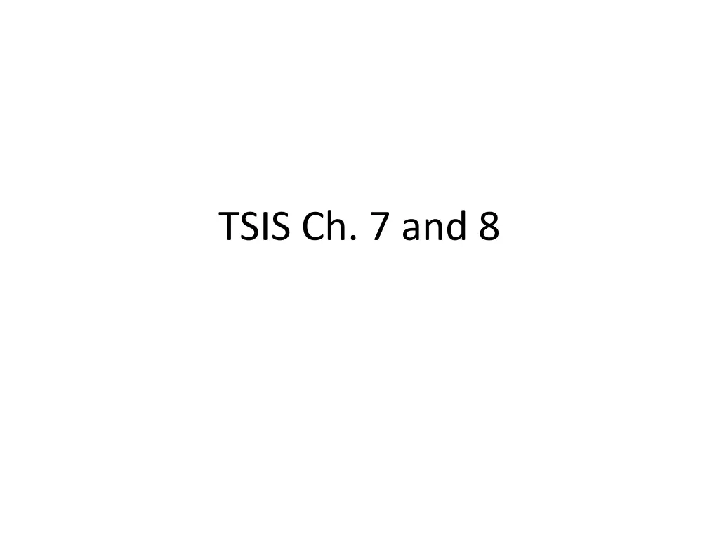 tsis ch 7 and 8 n.w