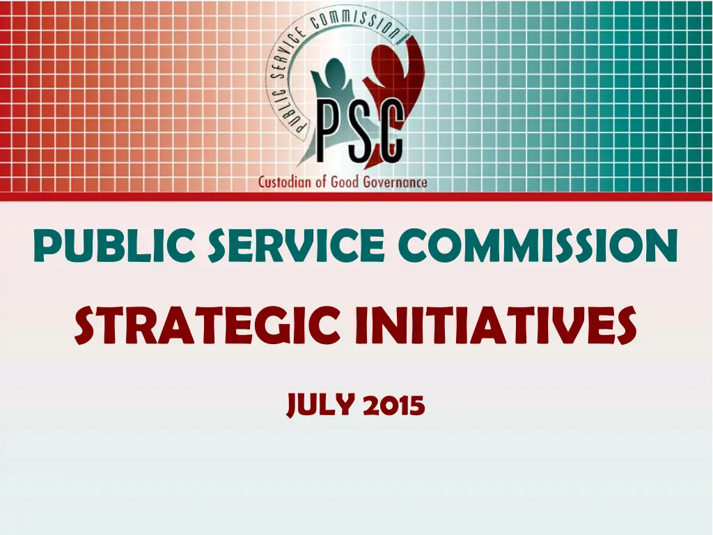 public service commission strategic initiatives n.w