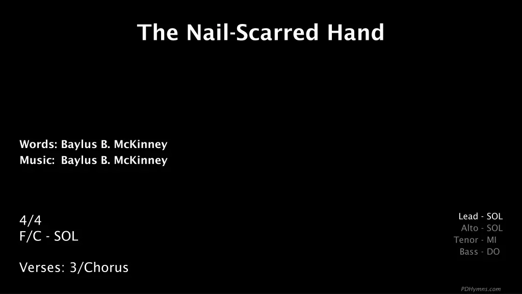 the nail scarred hand n.w