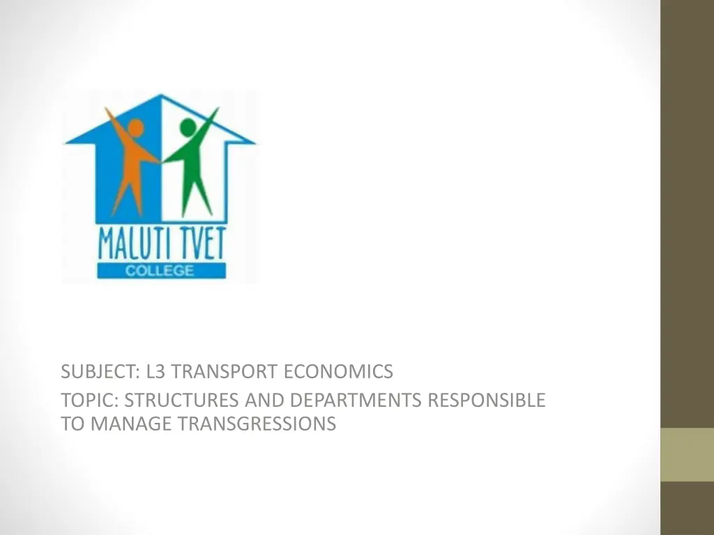 subject l3 transport economics topic structures n.w