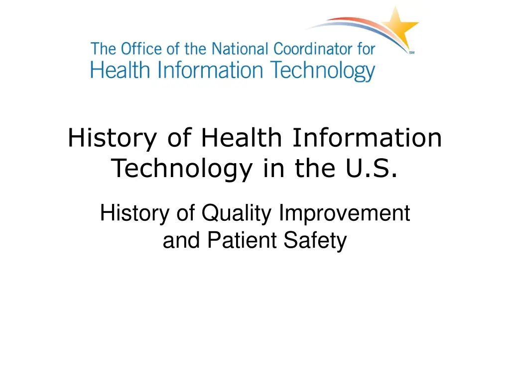 history of health information technology n.w