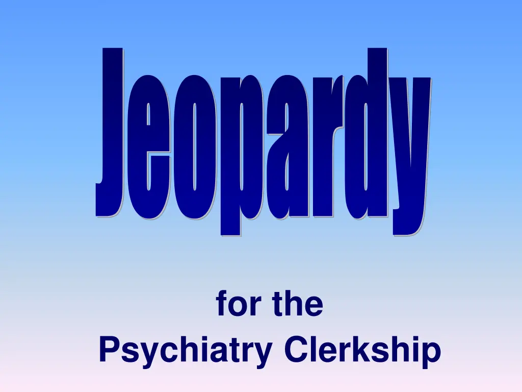 jeopardy jeopardy n.w