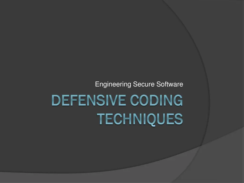 engineering secure software n.w