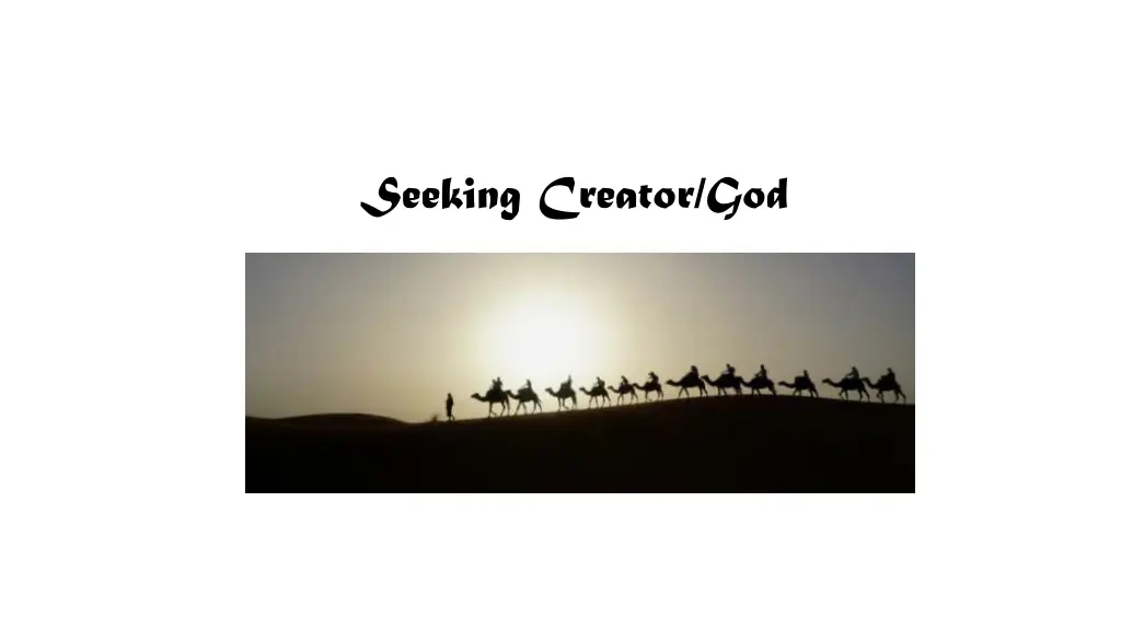 seeking creator god n.w