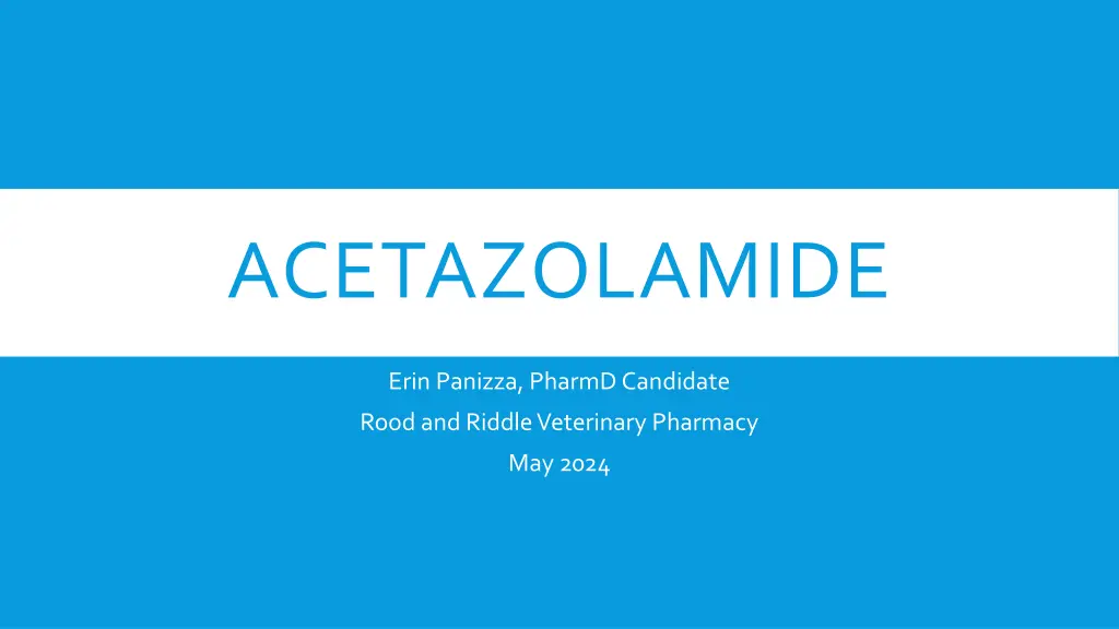 acetazolamide n.w