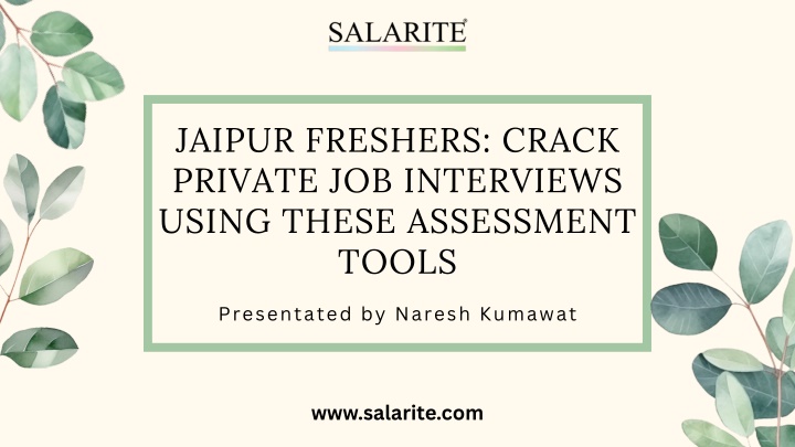 jaipur freshers crack private job interviews n.w