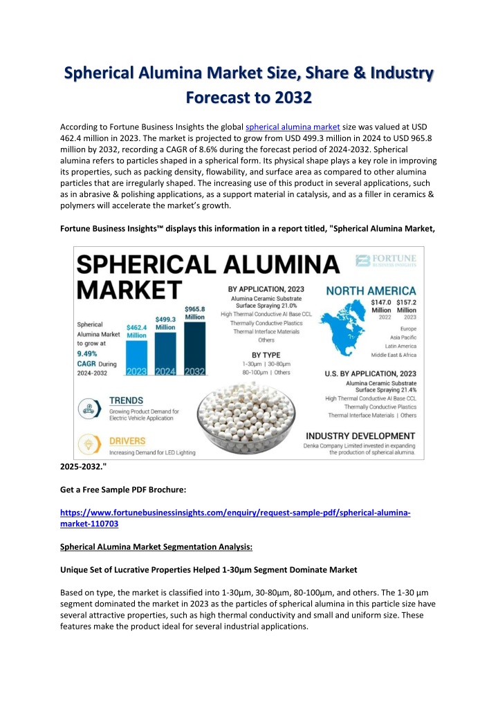 spherical alumina market size share industry n.w