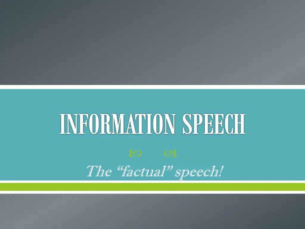 information speech n.w
