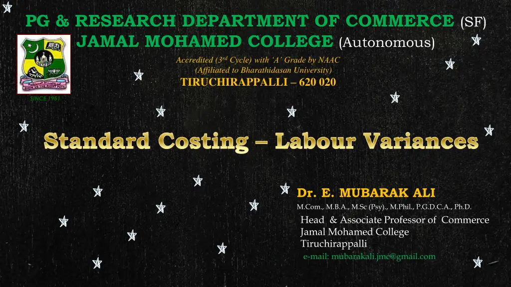 pg research department of commerce sf jamal n.w