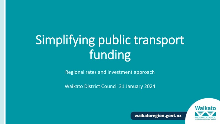Streamlining Public Transport Funding in Waikato District Council