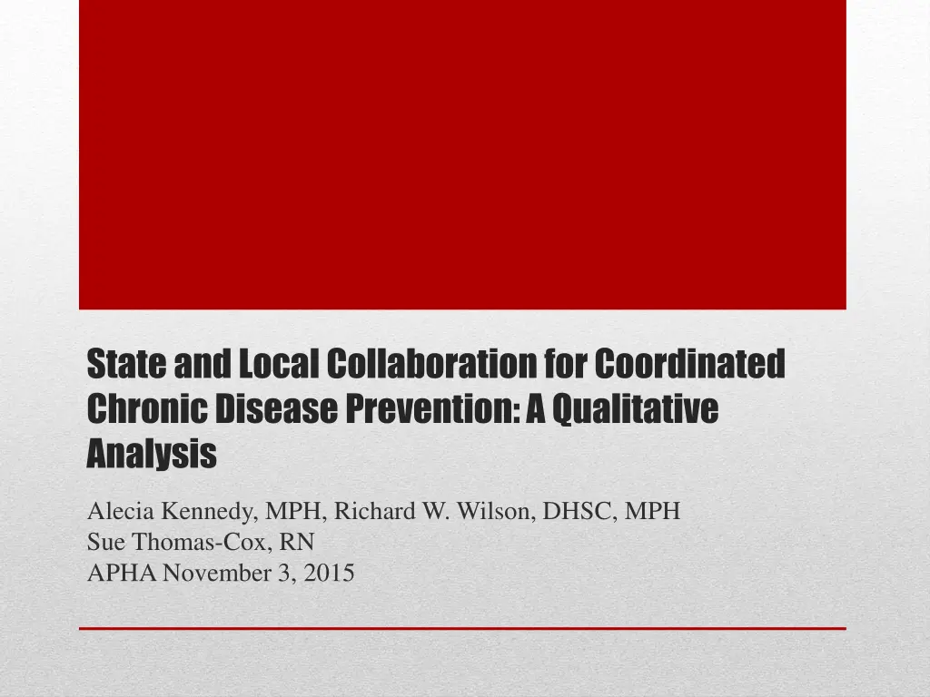 state and local collaboration for coordinated n.w