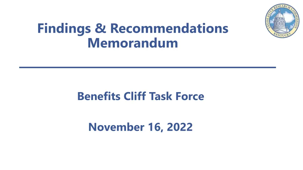 findings recommendations memorandum n.w