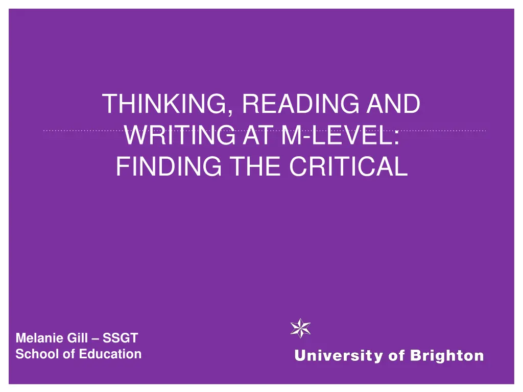 thinking reading and writing at m level finding n.w