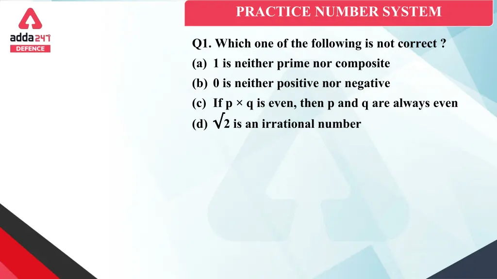 practice number system n.w