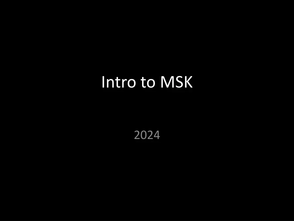 intro to msk n.w