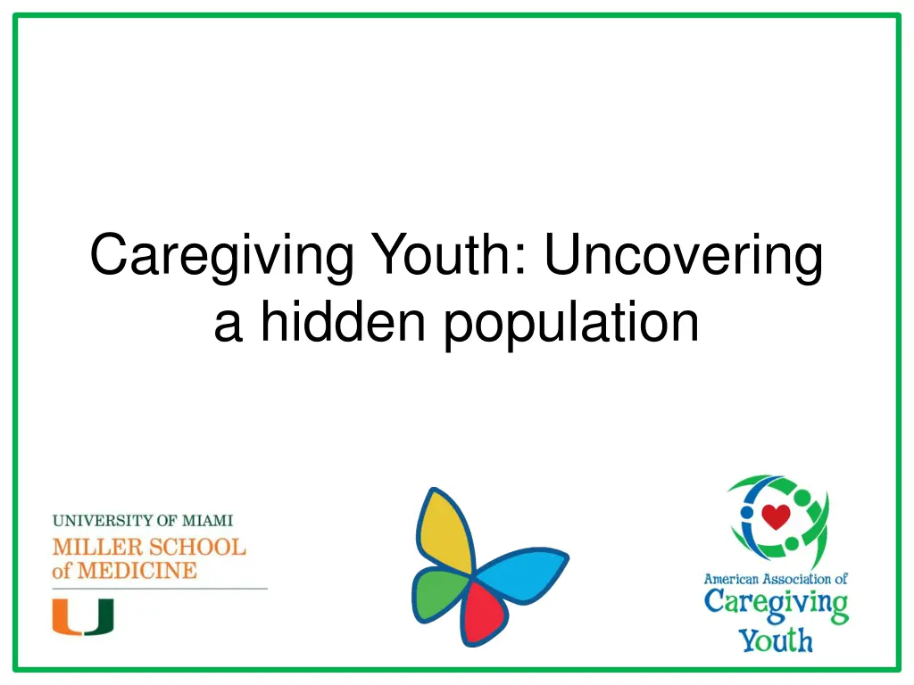 caregiving youth uncovering a hidden population n.w