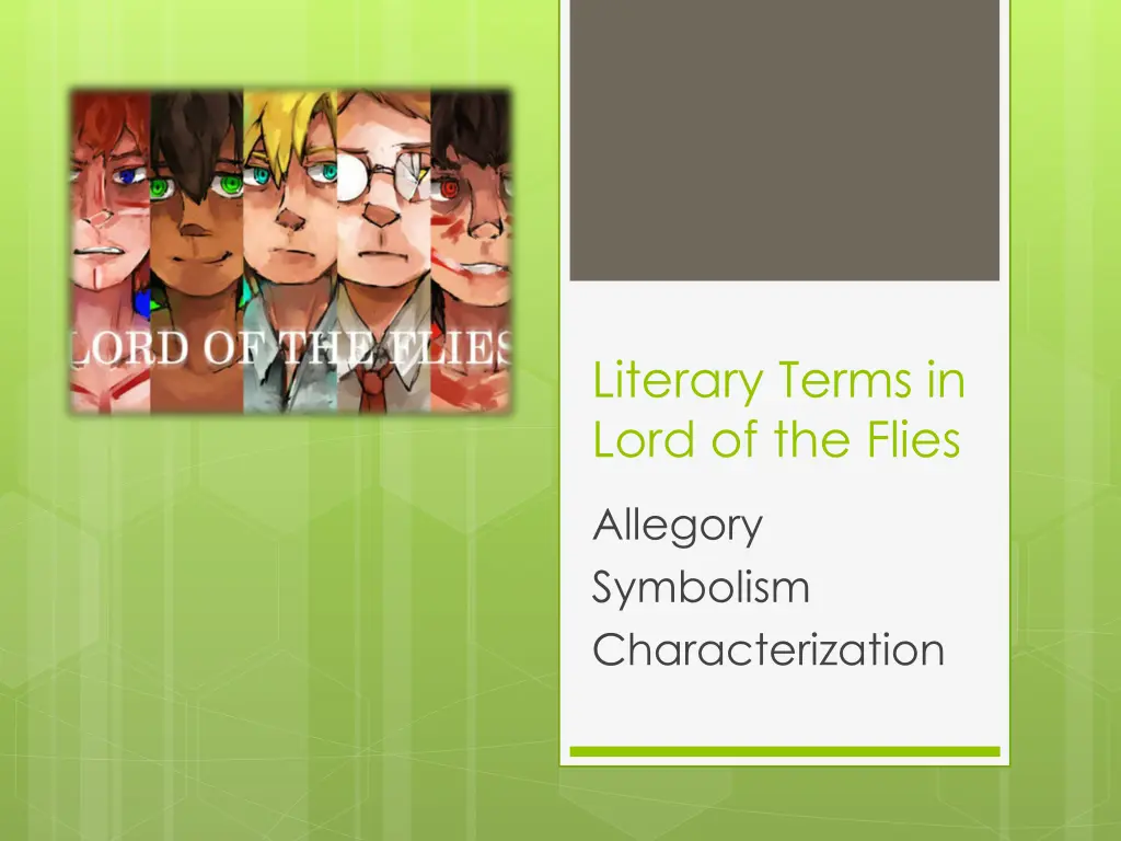 literary terms in lord of the flies n.w