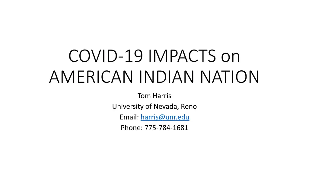 covid 19 impacts on american indian nation n.w