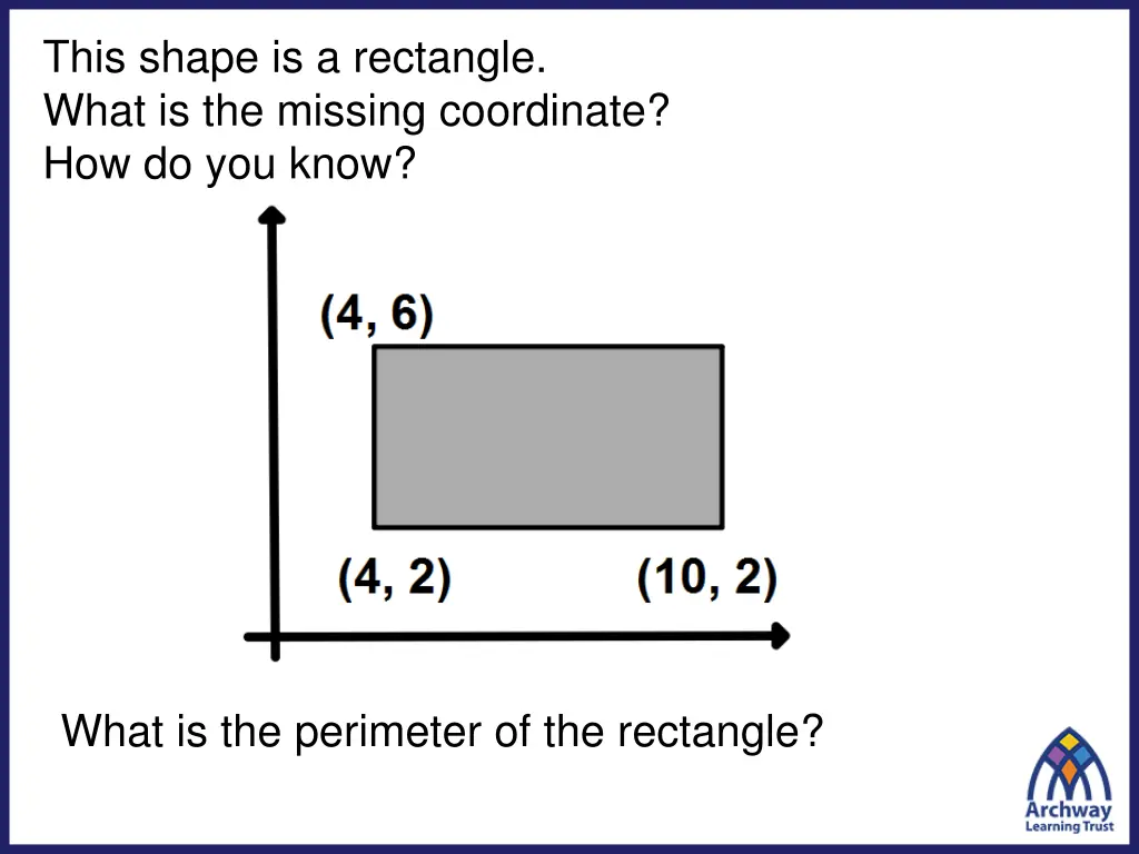 this shape is a rectangle what is the missing n.w