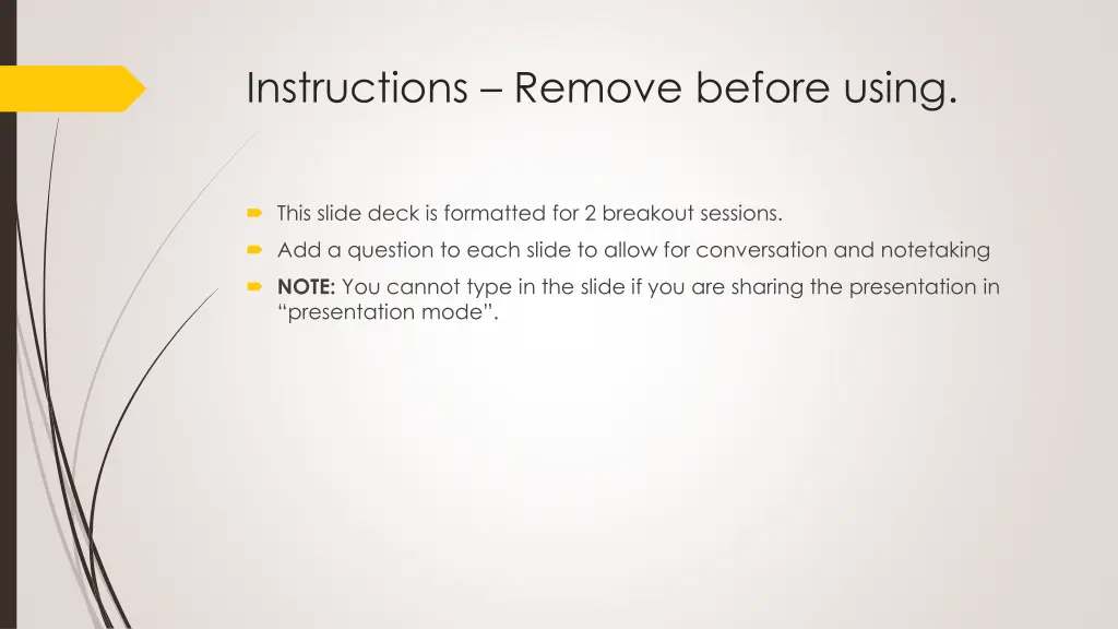 instructions remove before using n.w