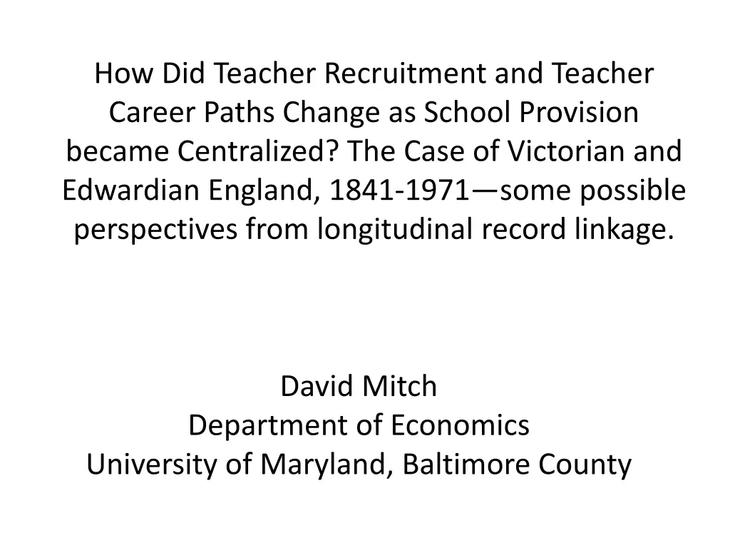 how did teacher recruitment and teacher career n.w