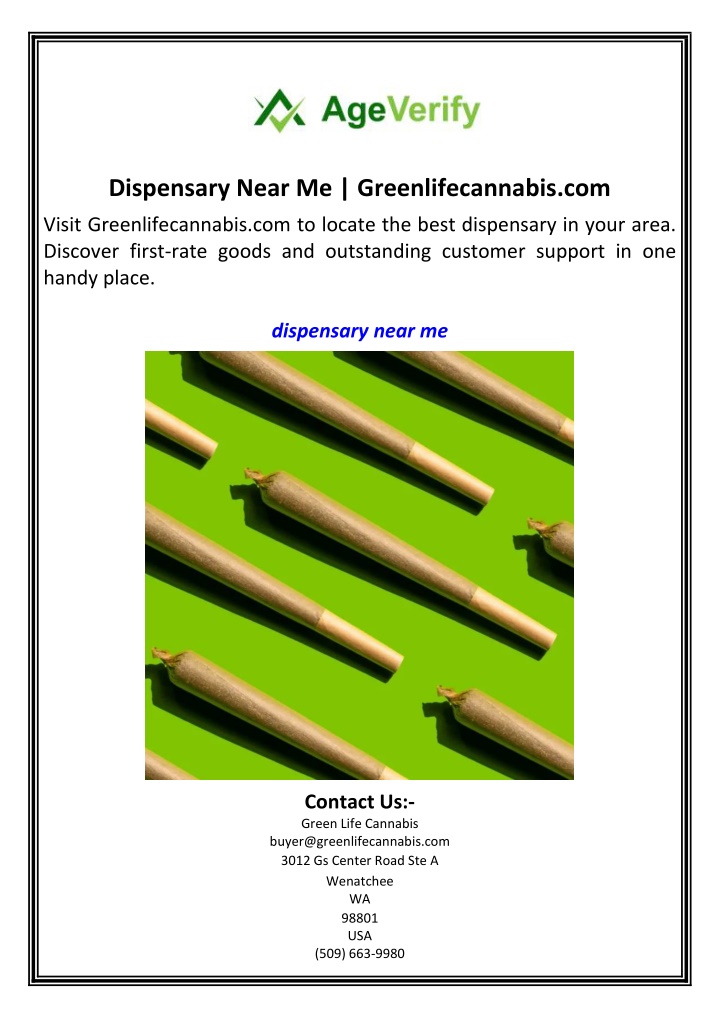 dispensary near me greenlifecannabis com n.w
