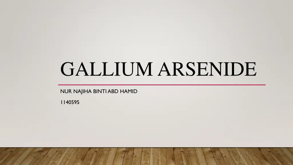 gallium arsenide n.w