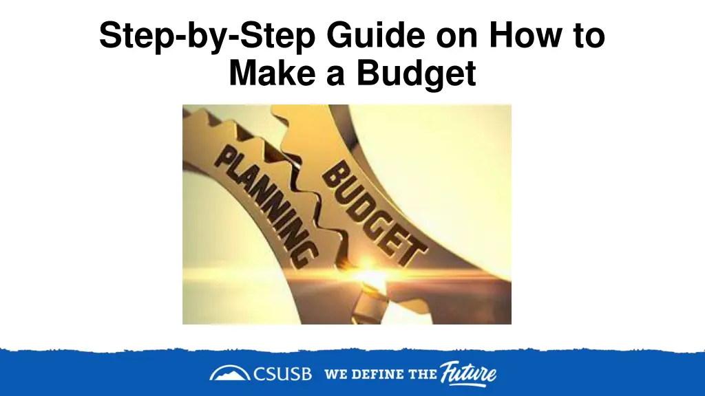 step by step guide on how to make a budget n.w